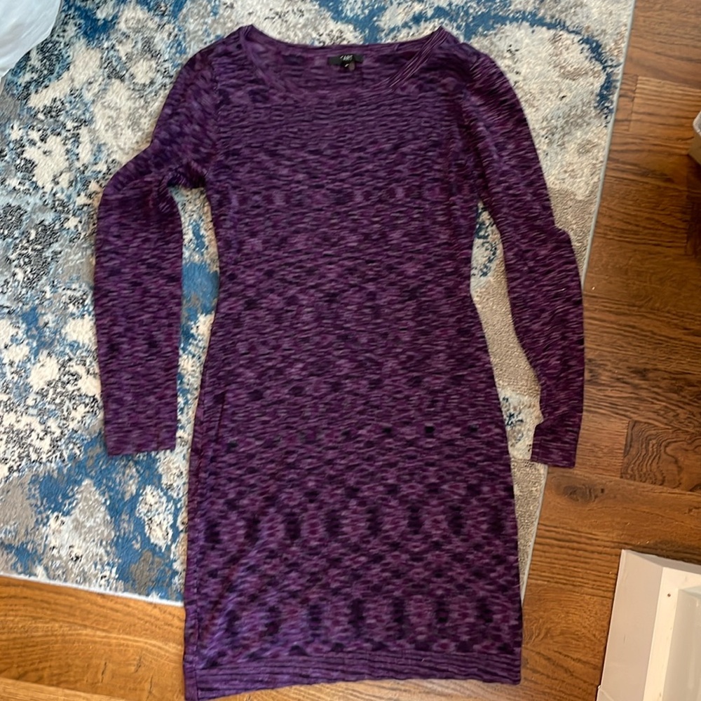 Purple sweater dress